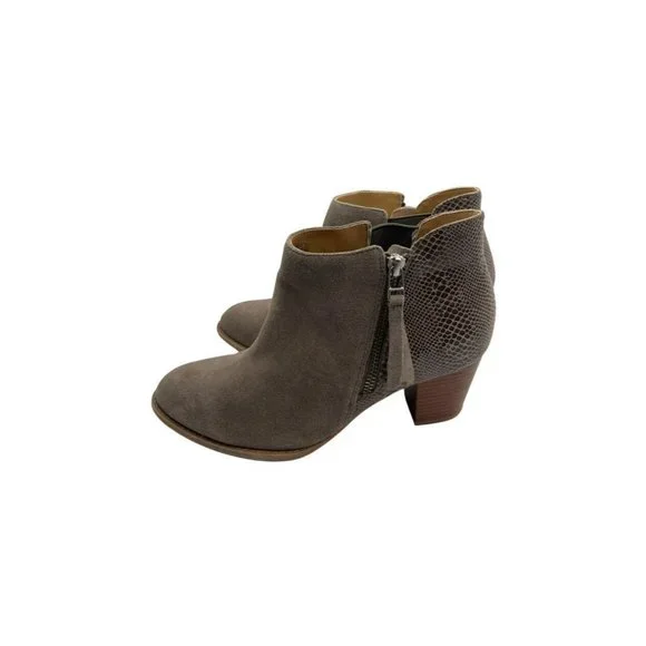 Vionic Shoes Vionic Anne Suede Ankle Booties Taupe Size 85 - Main Image